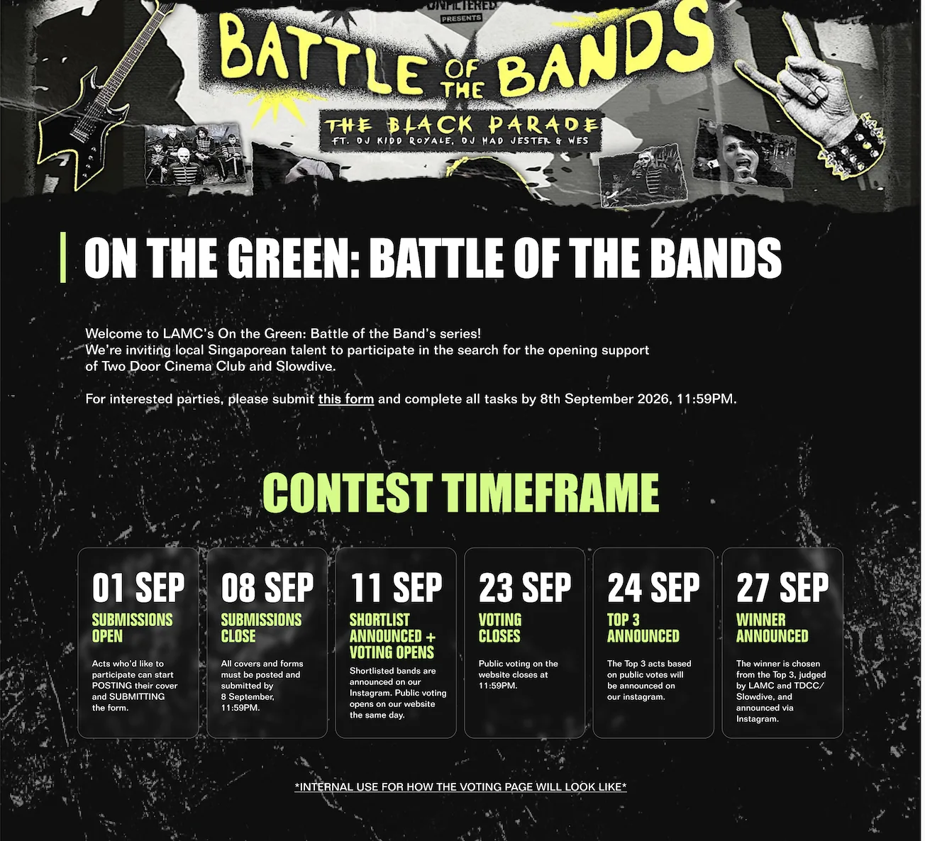 Battle of the Bands — The Black Parade